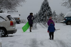 What goes down must go up. Shaynee takes Hazel and Alton to the top of the bunny run.